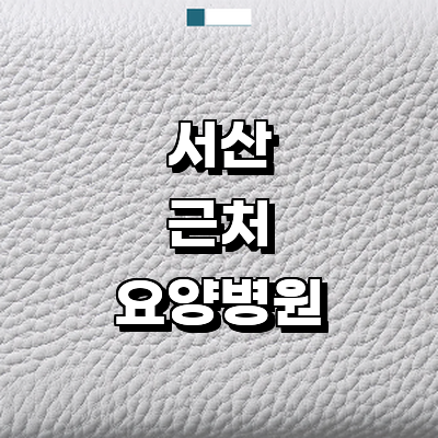 서산시 요양병원