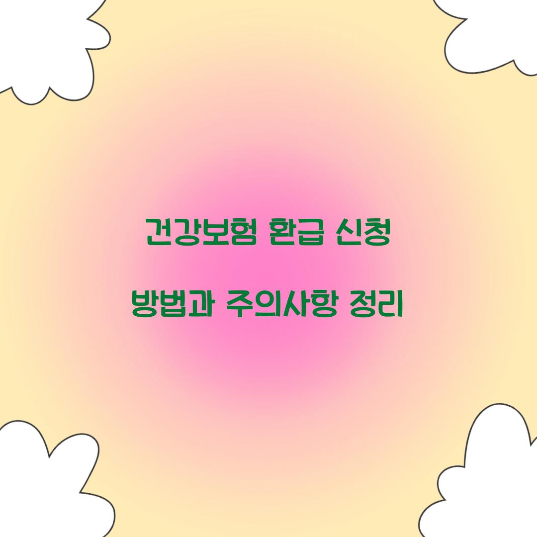 건강보험 환급