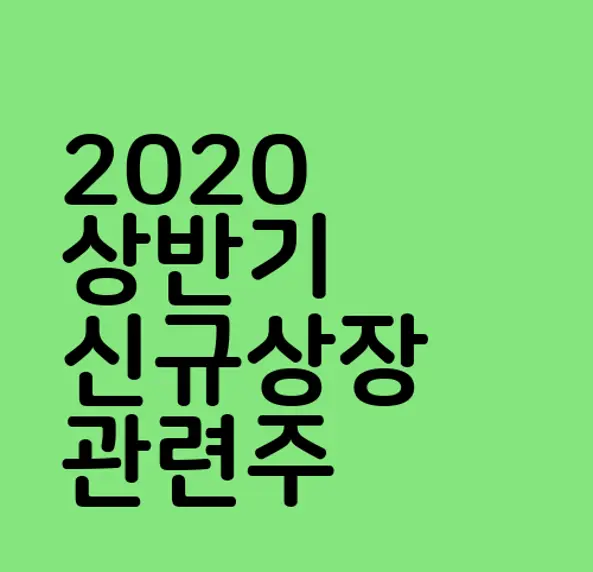 2020 상반기 신규상장 관련주