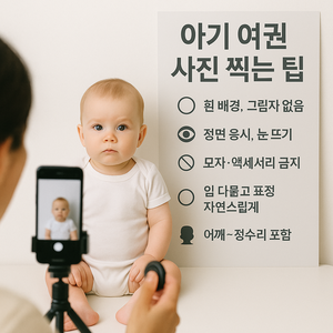 아기 여권 사진 찍는 고급 팁 👶📸