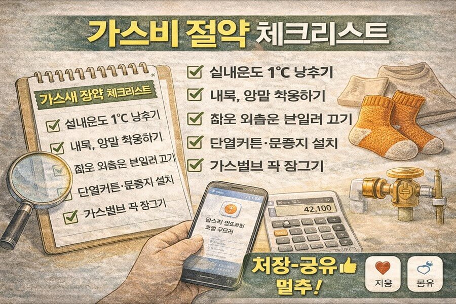 가스비 절약 체크리스트(5가지)