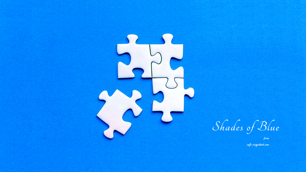 10 퍼즐 조각 C - Shades of Blue 파란색배경화면