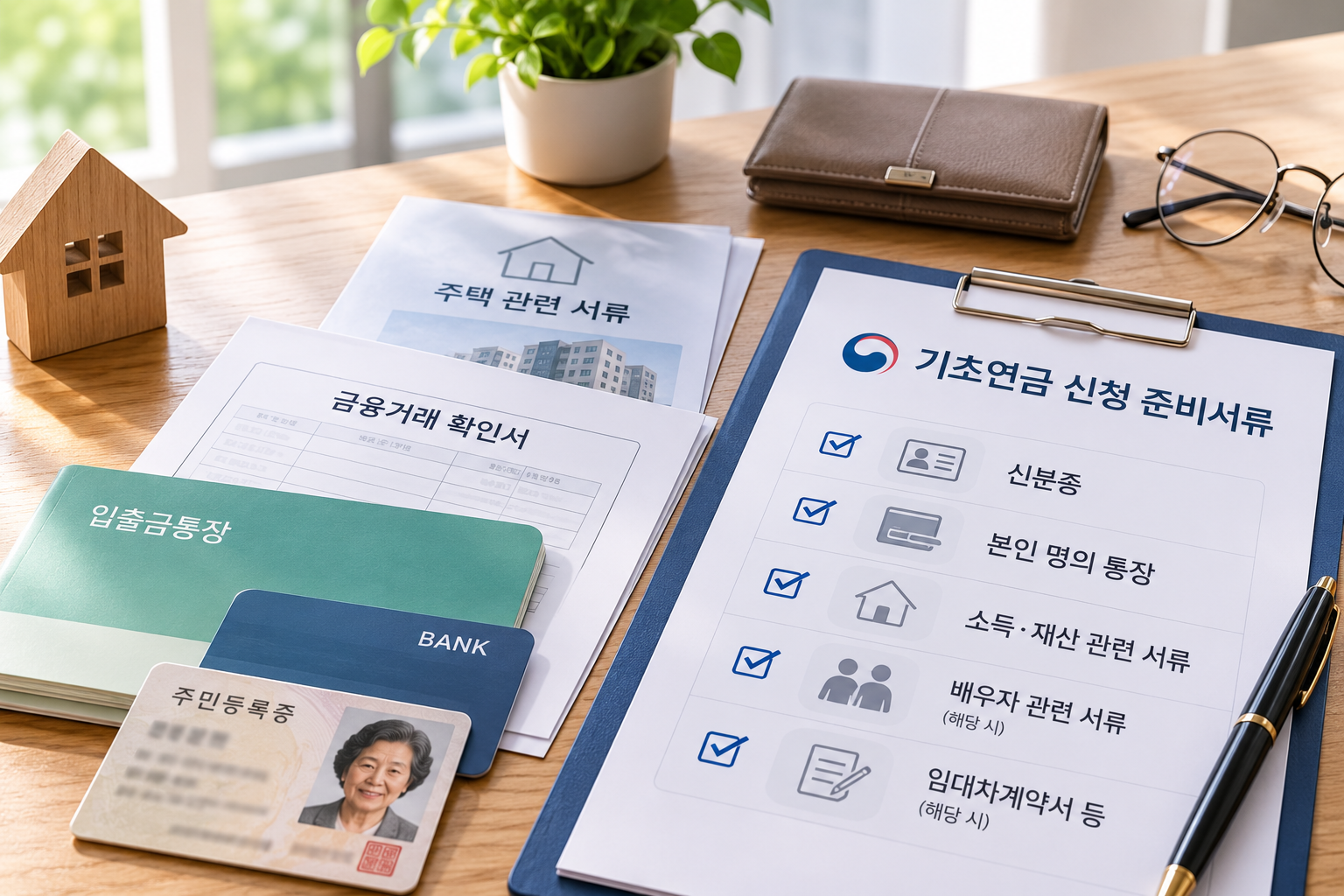 기초연금 신청 준비서류 한눈에 보기