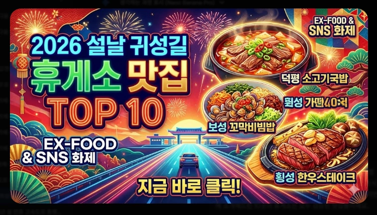 2026 설날 귀성길 휴게소 맛집 BEST 10