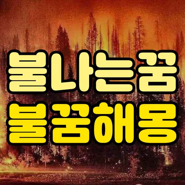 불나는 꿈 불꿈해몽 - 썸네일