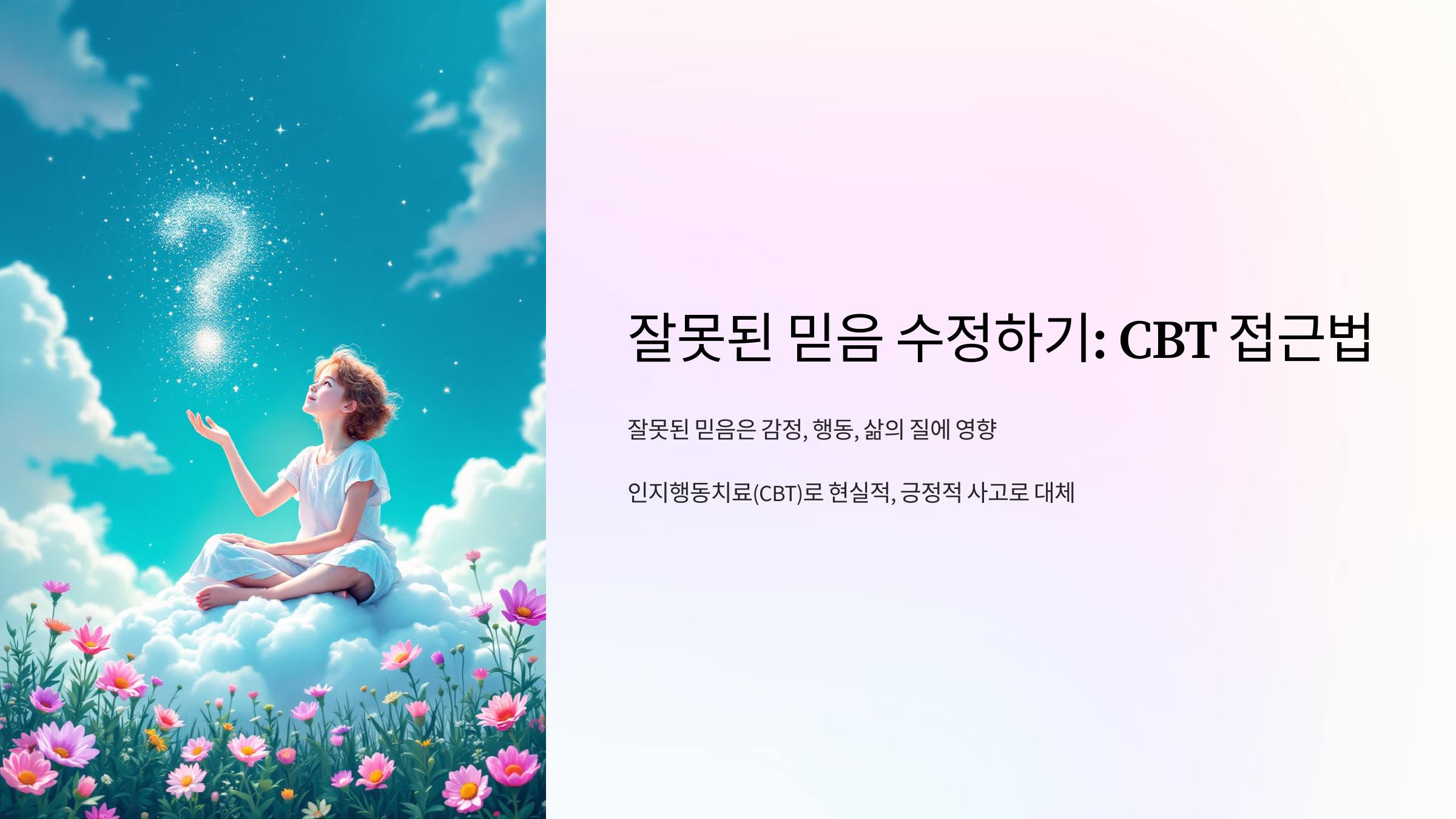 잘못된 믿음을 수정하는 치료 단계별 안내