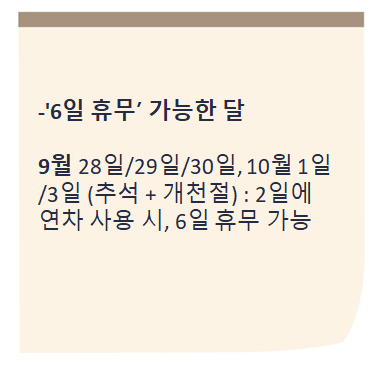 2023년에 가장 긴 공휴일 달은 언제일까요?
