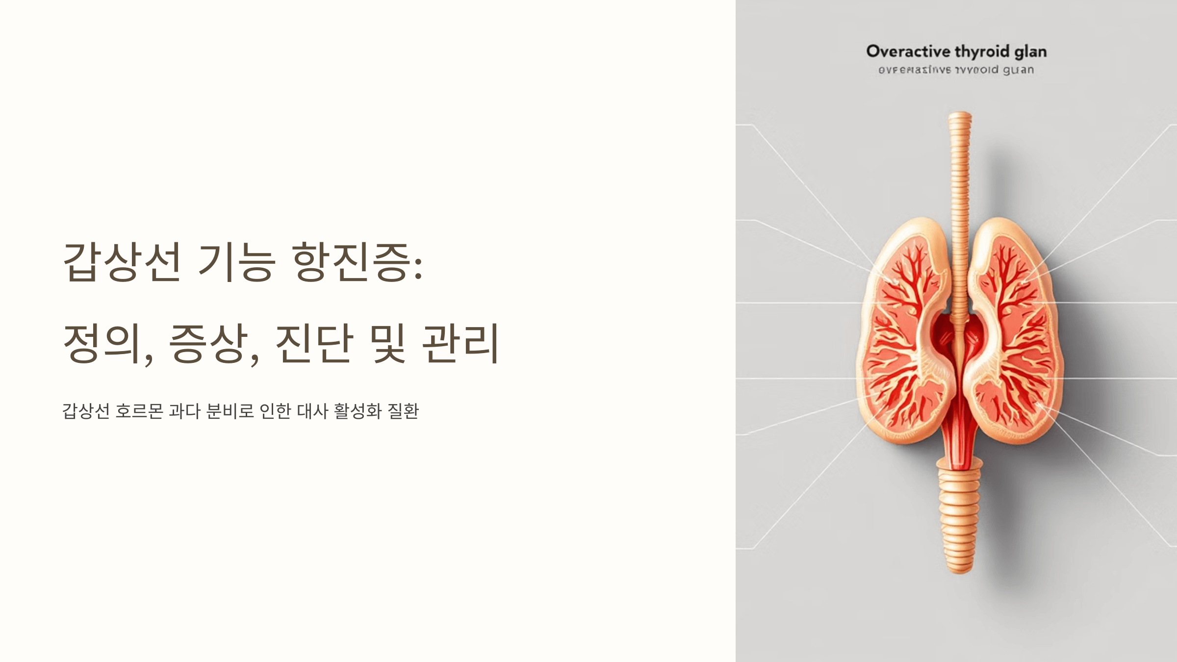 갑상선 기능 항진증과 관련된 사진입니다.