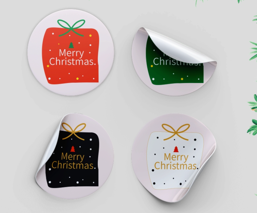크리스마스 선물 스티커 도안