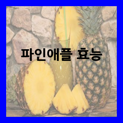 파인애플 효능