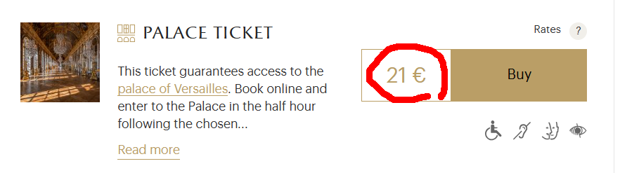 베르사유 궁전 티켓 가격