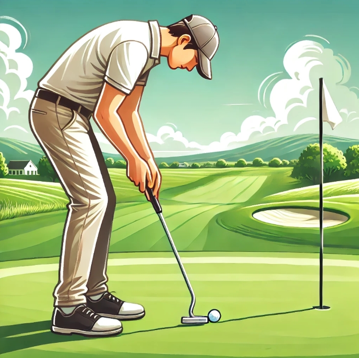 골프 퍼팅하는 이미지