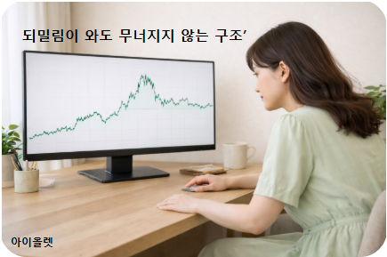 되밀림 이후, 시장이 스스로를 지키는지 확인하는 장면