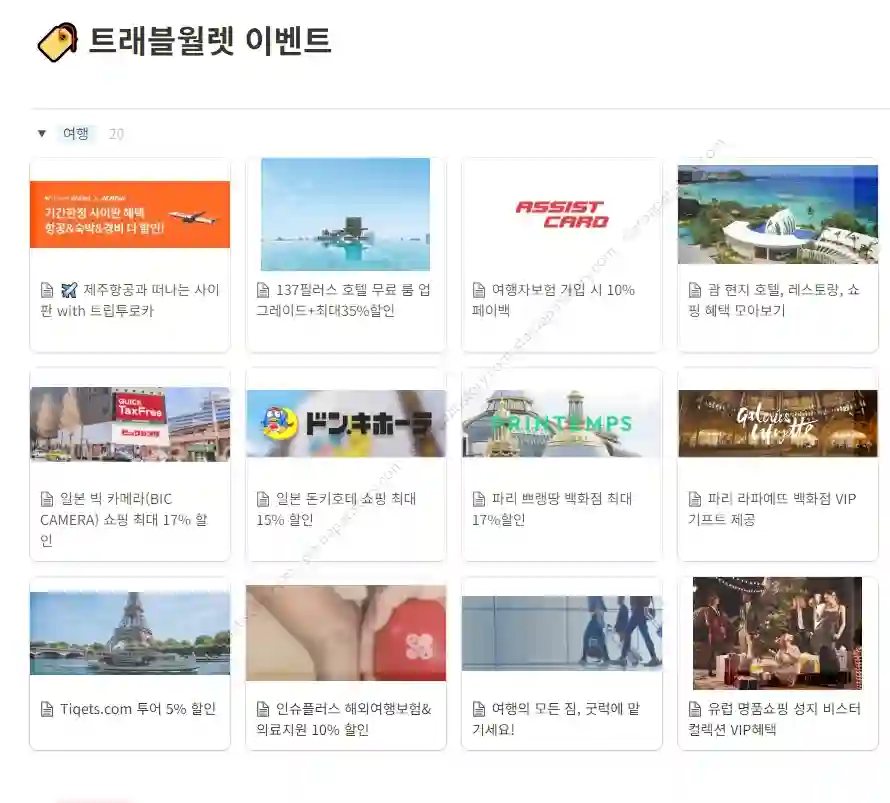 트래블 월렛 카드 단점 장점 신청방법