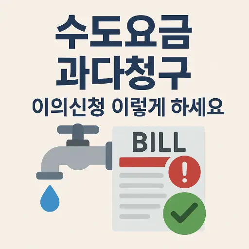 수도요금 과다청구 이의신청 이렇게 하세요 - 2025 최신 가이드