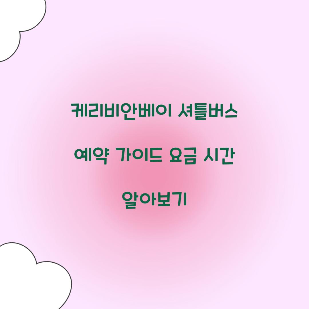 케리비안베이 셔틀버스