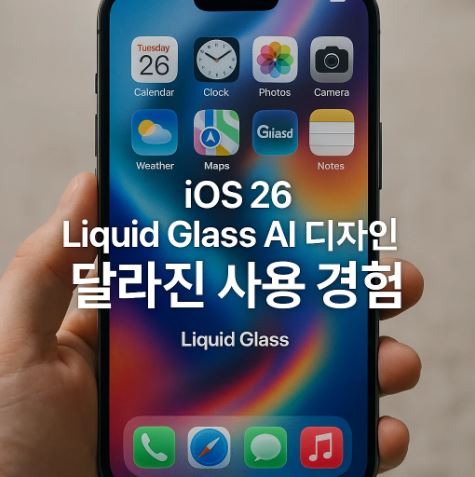 iOS 26 Liquid Glass AI 디자인 달라진 사용 경험