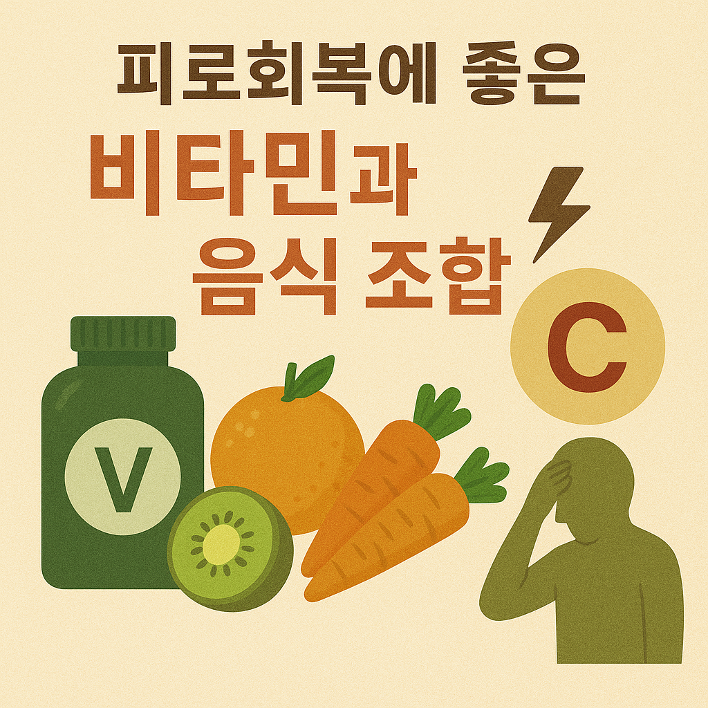 피로회복에 좋은 비타민과 음식 조합.