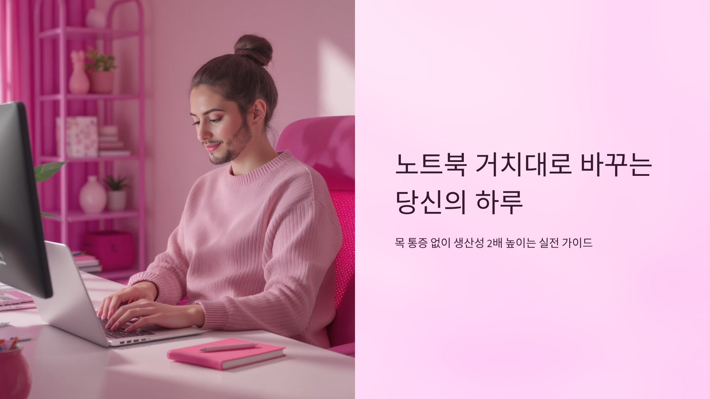 노트북 거북목 통증 해결하는 거치대 선택법