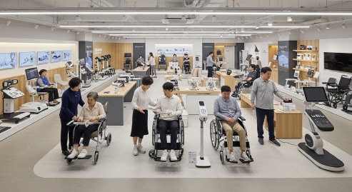 복지용구 전시장 또는 매장 내부