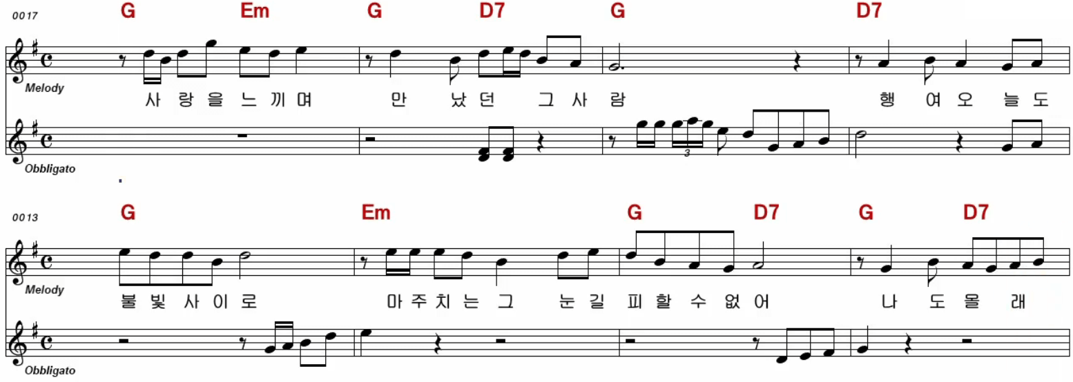 주현미 신사동 그사람 악보