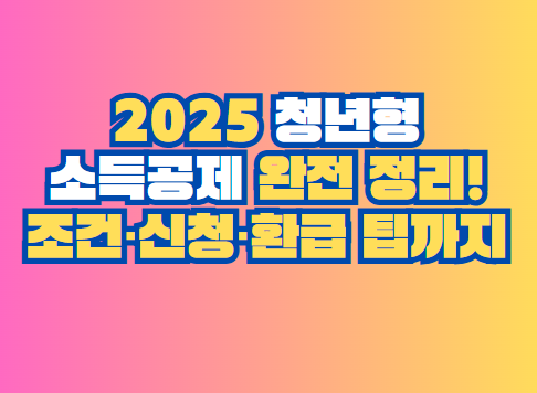 청년형 소득공제