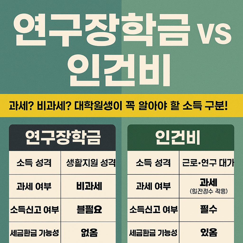 과세? 비과세? 대학원생이 꼭 알아야 할 소득 구분!