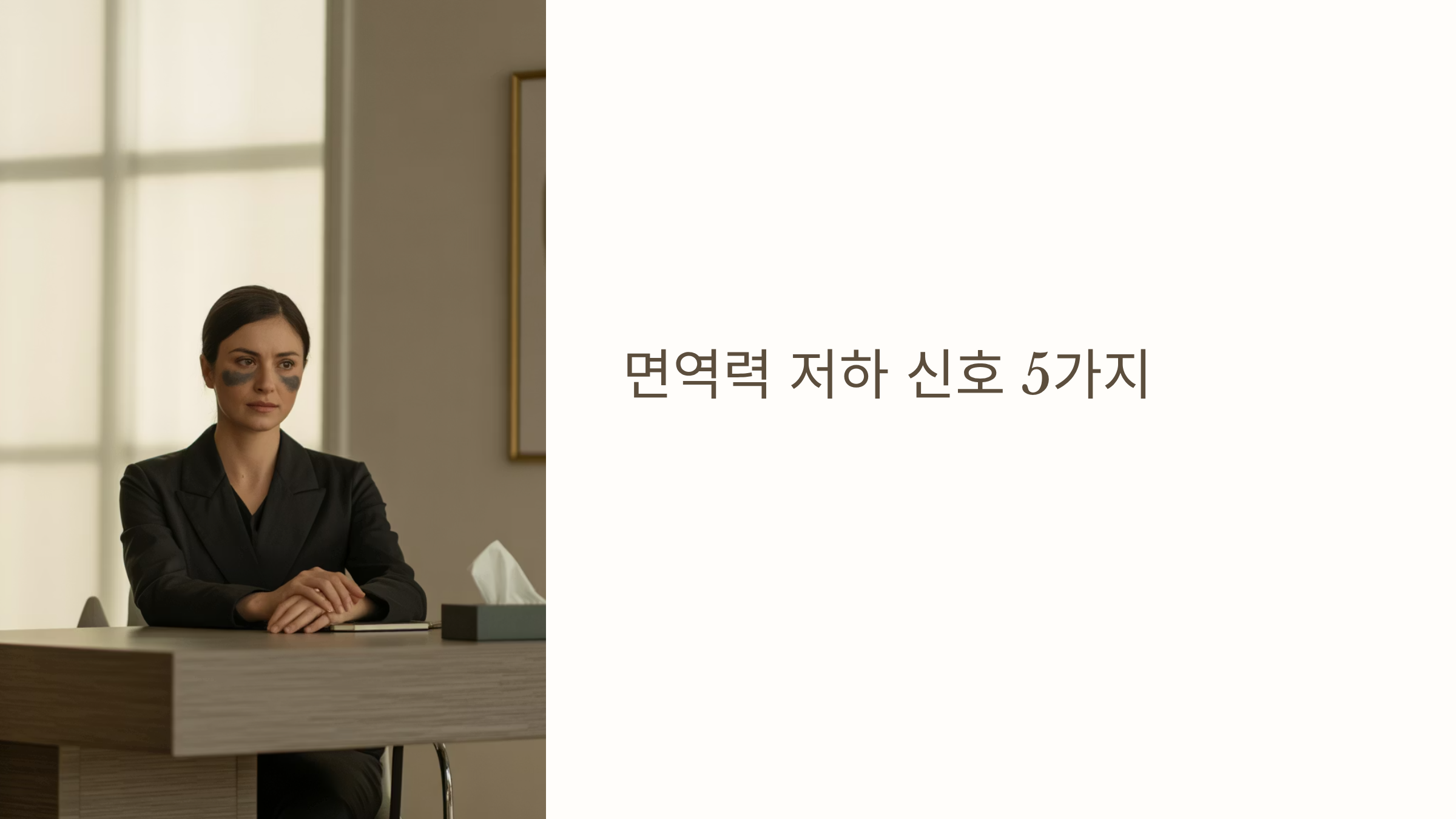 면역력 저하 신호 5가지