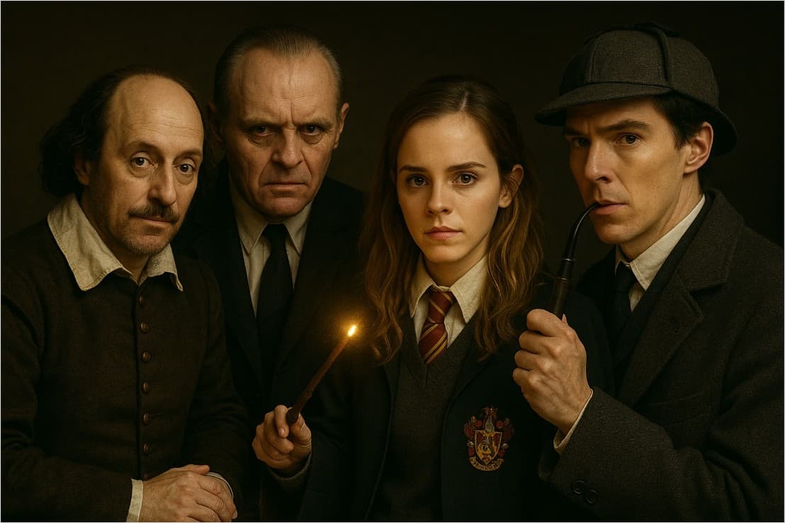 셰익스피어, 한니발 렉터, 헤르미온느, 셜록 홈즈