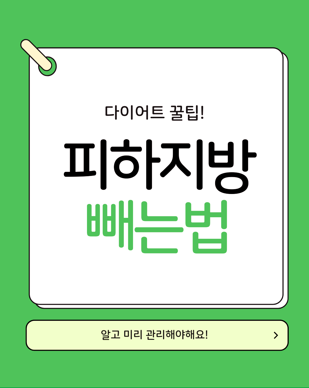 피하지방 빼는법 운동보다 식단이 먼저
