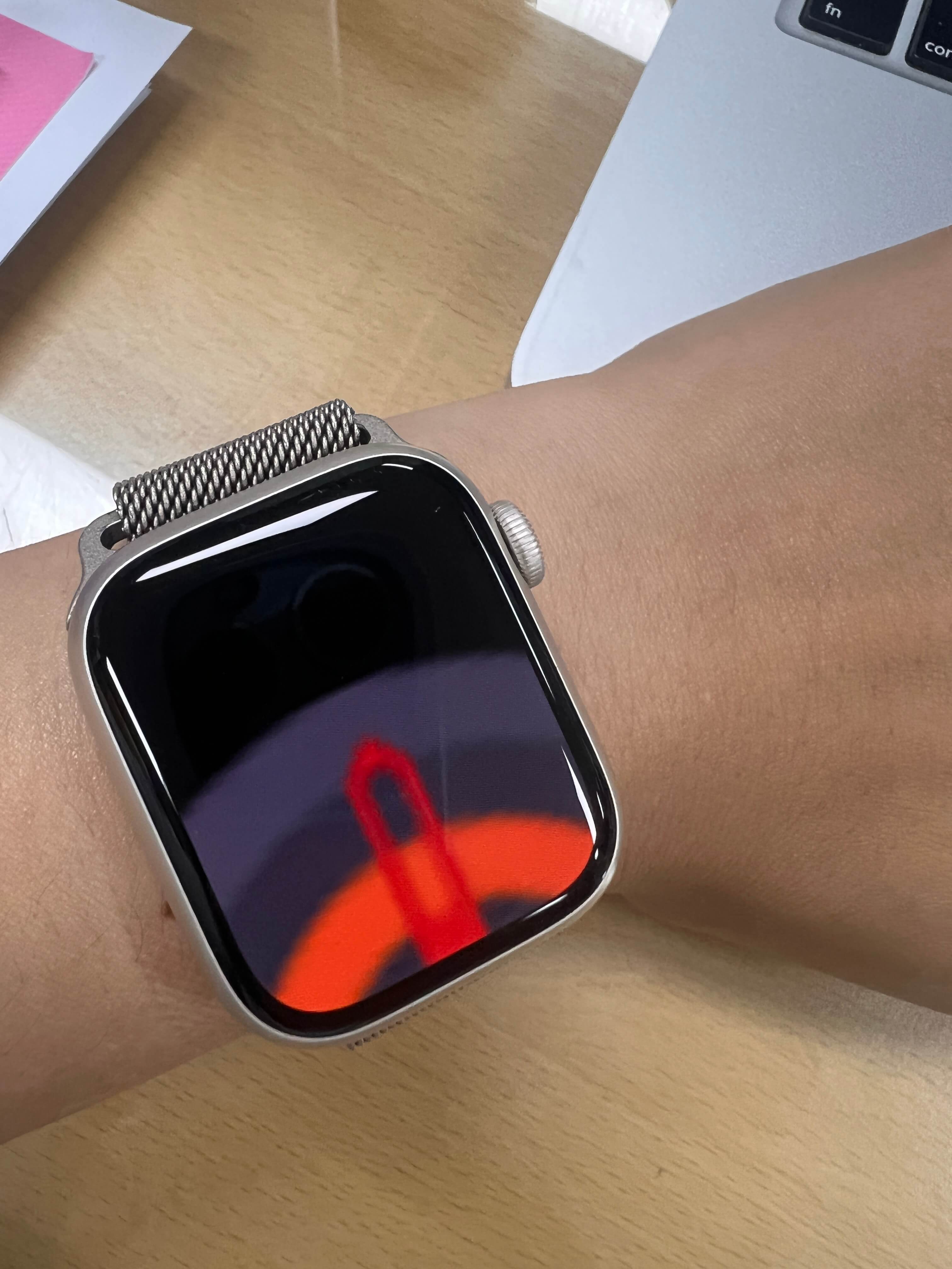 한 부분만 확대되는 애플워치