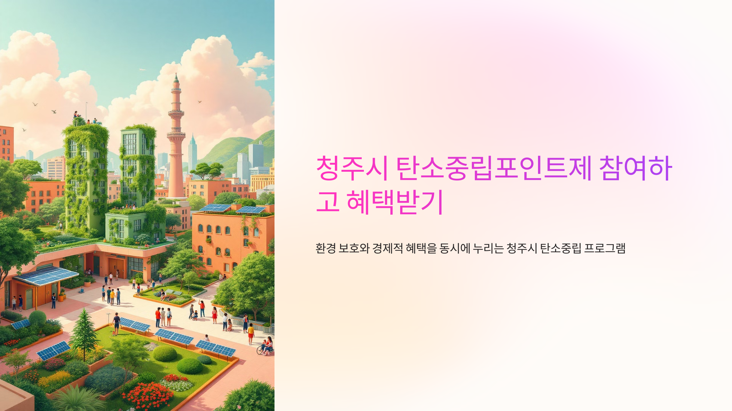 청주시 탄소중립포인트제 참여하고 혜택받기