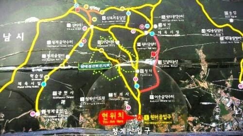 청계산-등산코스-청계산입구역-공영주차장-원터골입구-옥녀봉