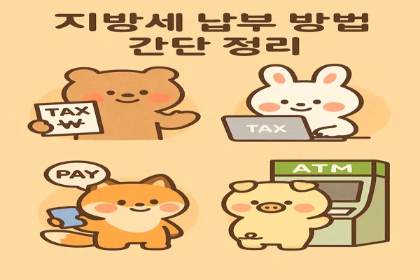 지방세 납부 안내 캐릭터