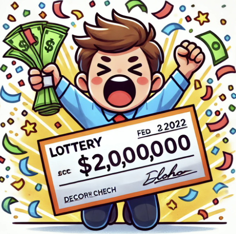 복권에 당첨되는 모습