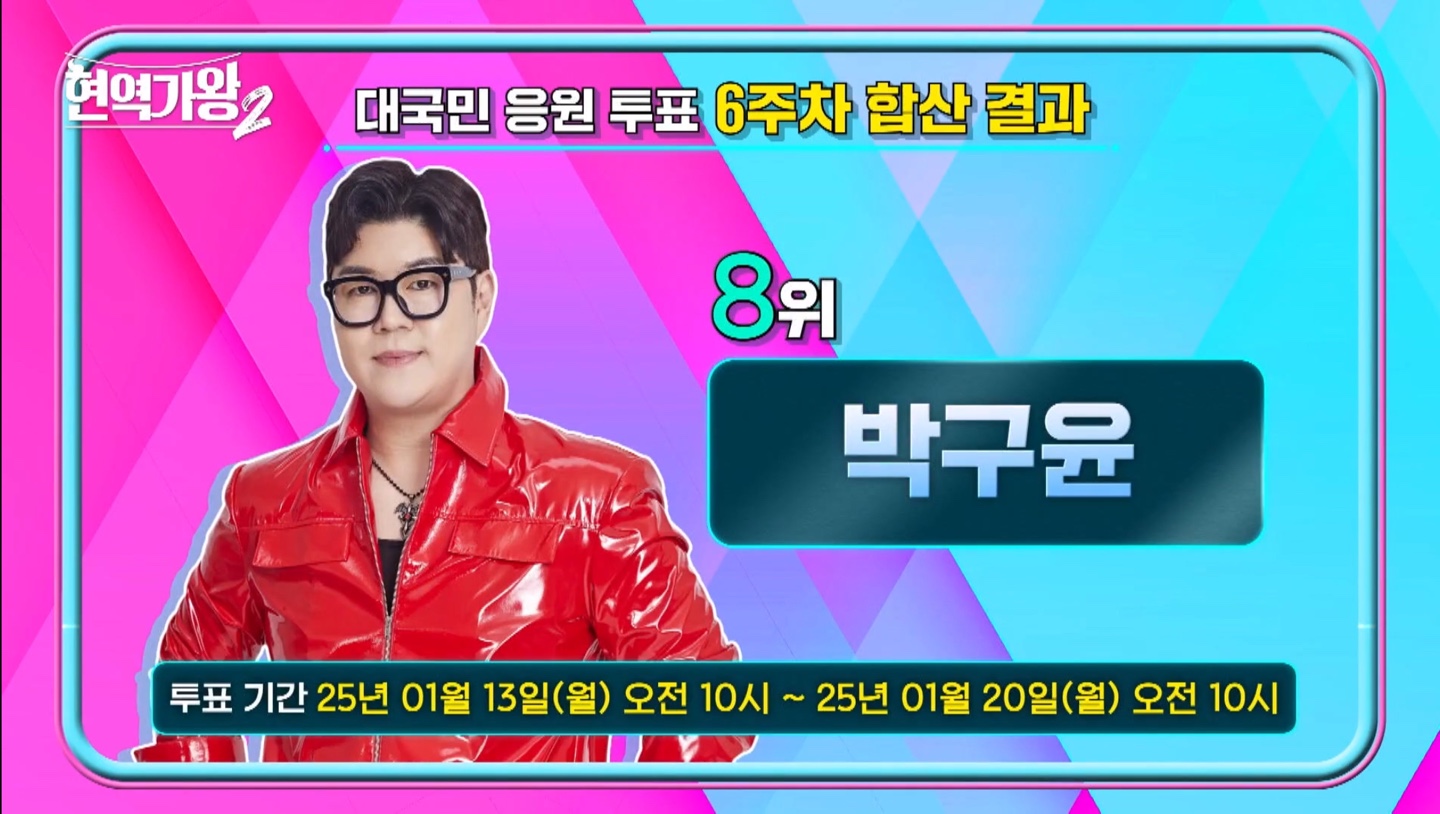 현역가왕2 대국민 투표 6주차 결과