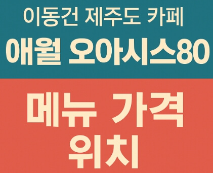 이동건 제주도 카페
