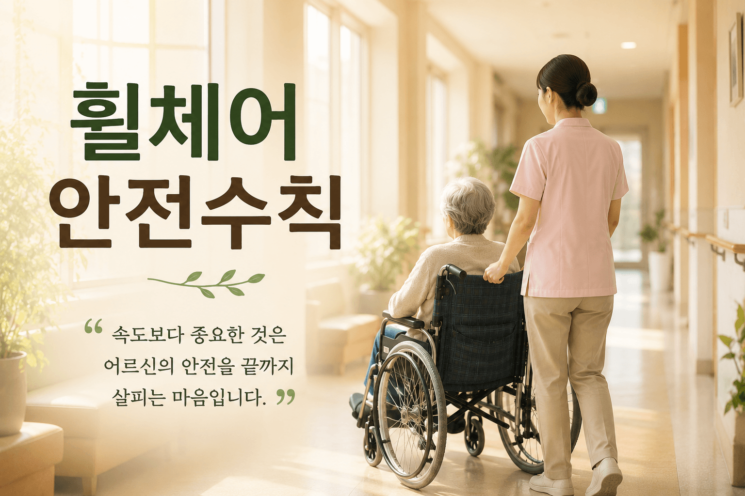 휠체어 안전수칙과 배려