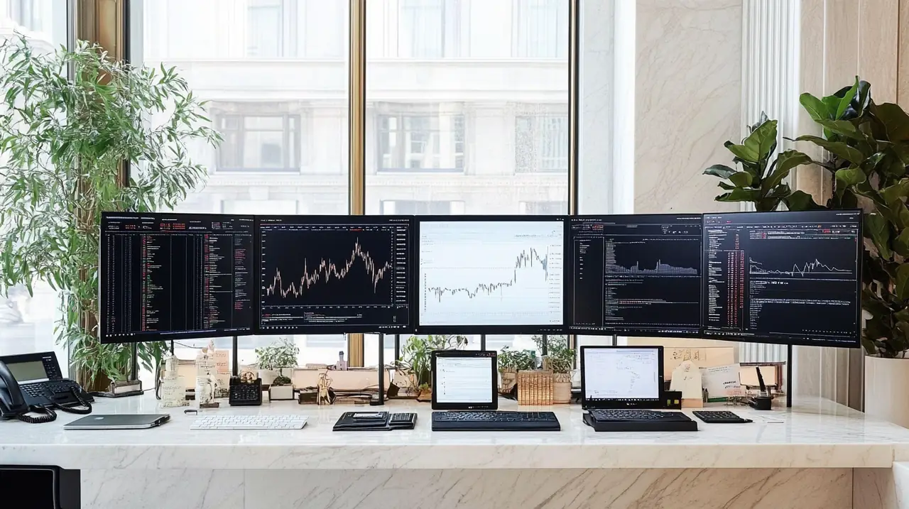 2025년 QYLD XYLD 수익률 극대화를 위한 VIX 변동성 지수 차트와 주요 ETF 실시간 모니터링, 투자 전략, ETF 매매 타이밍, 실전 투자 분석, 미국 주식시장 상황을 강조한 고화질 금융정보