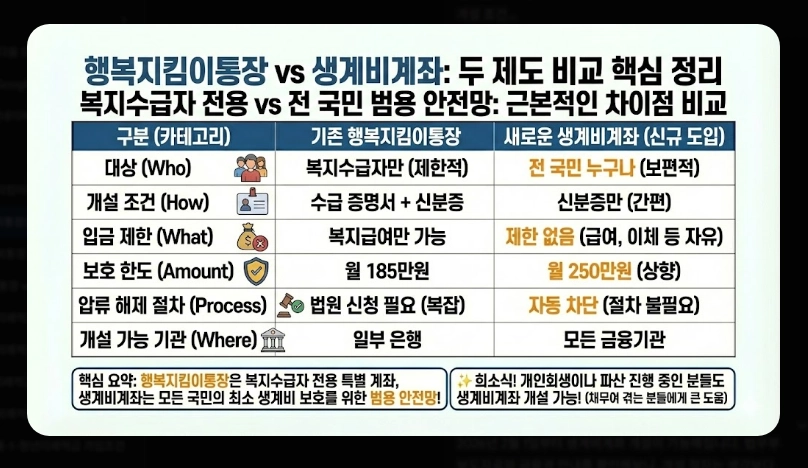생계비통장 압류보호 한도 250만원 [2026년 상향] 변경 내용 및 적용 시기 안내