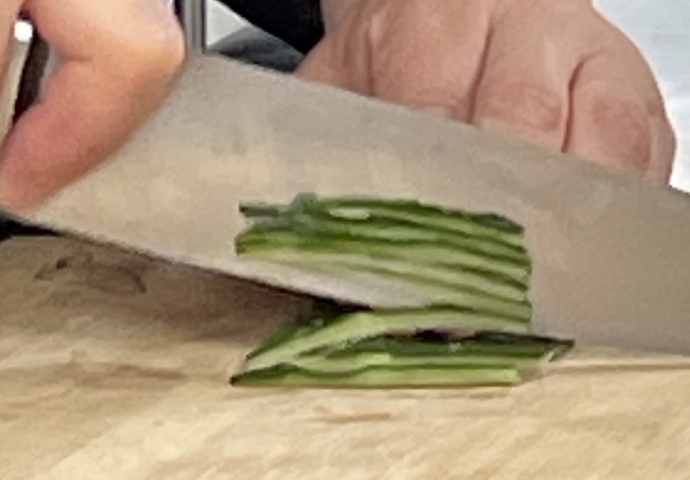 한식조리기능사 실기시험 준비 - 잡채 - 오이 채썰기