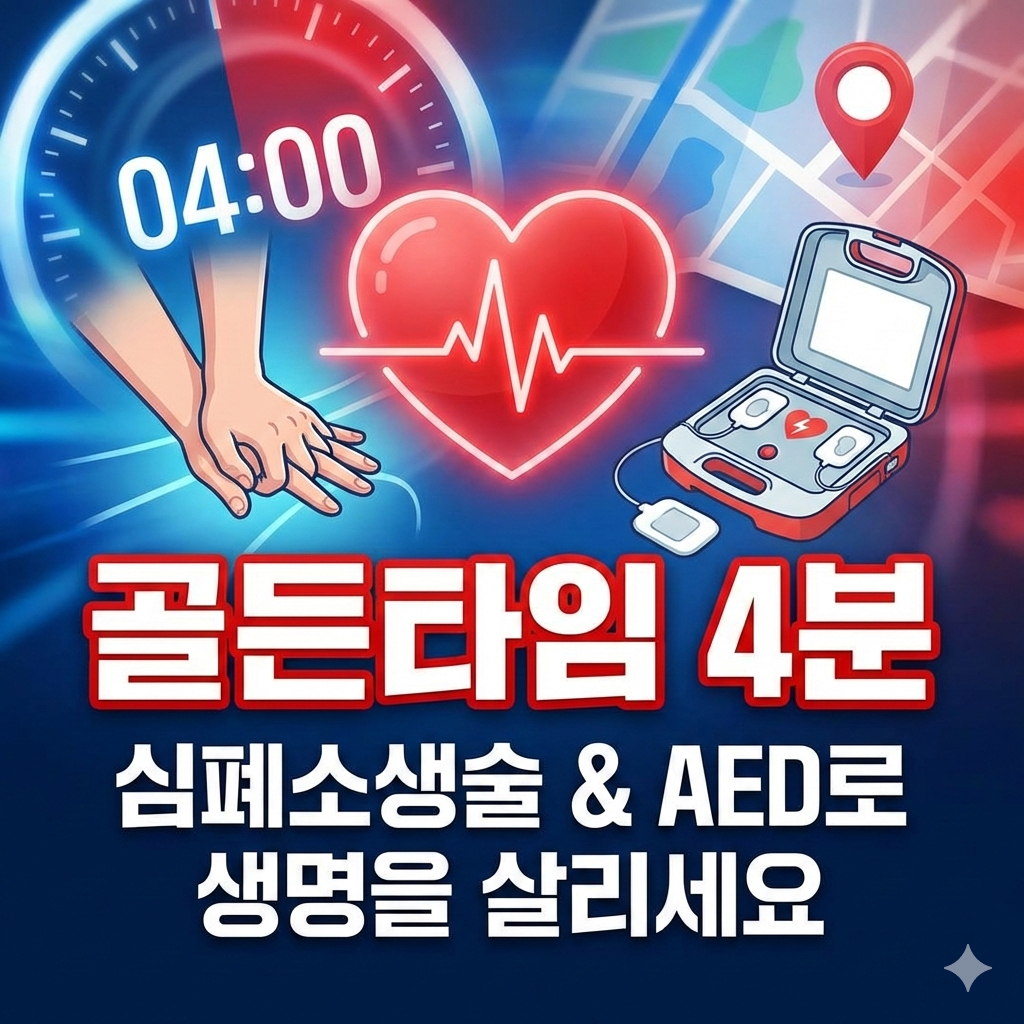 생명을 살리는 4분의 기적, 심폐소생술 순서와 내 주변 AED 위치 10초 만에 찾는 법