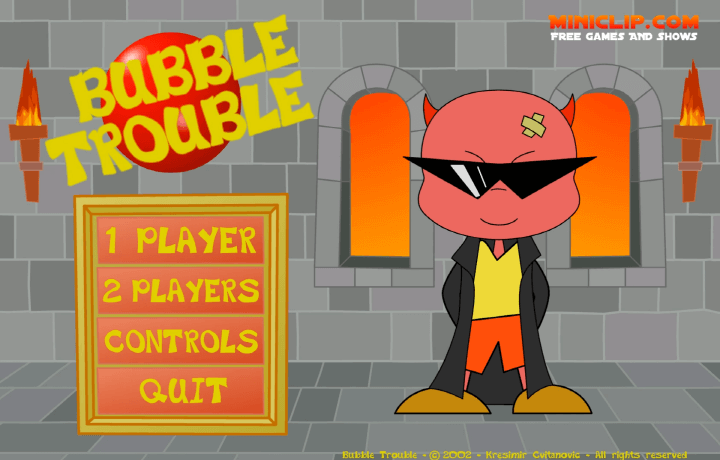 버블-트러블-플래시게임-메인-화면