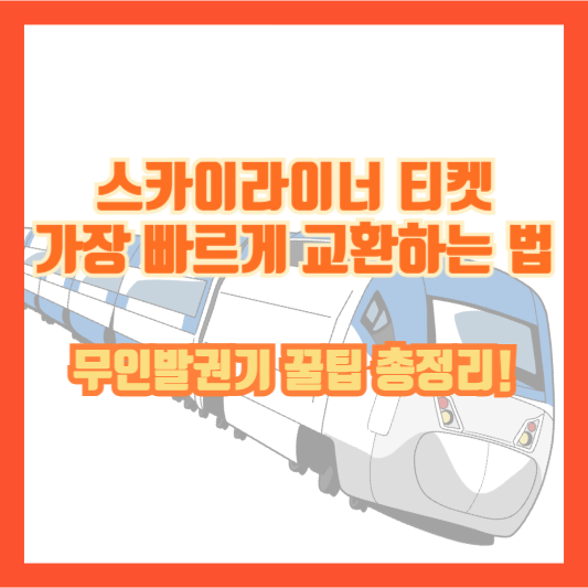 스카이라이너 티켓 가장 빠르게 교환하는 법｜무인발권기 꿀팁 총정리!