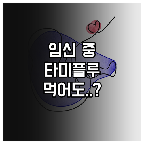 임신 중 독감 치료제 타미플루와 해열..