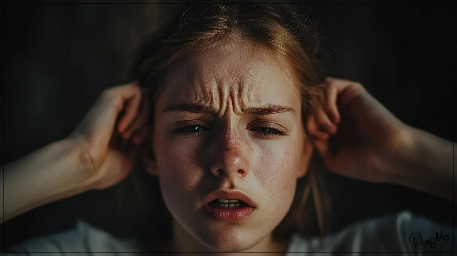 귀에서-소리-나는-것을-느끼고-불편해하고-있는-사람의-모습