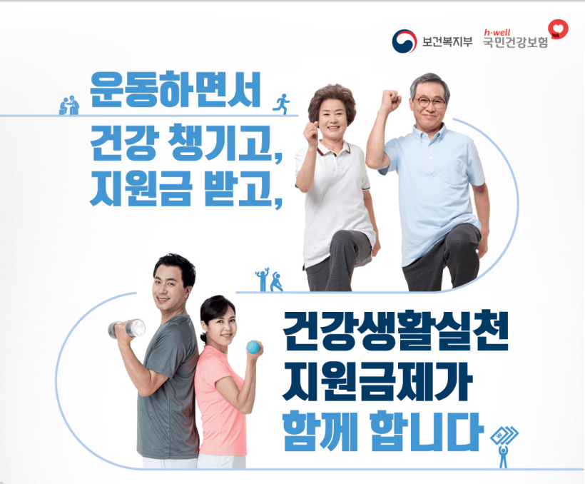 '건강생활실천지원금제' 안내 포스터