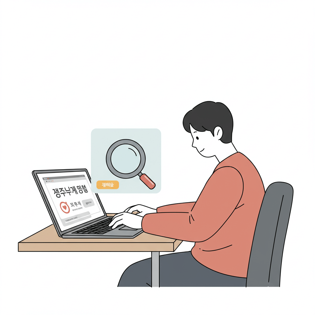 홈택스&middot;손택스에서 장려금 지급 여부를 조회하는 장면 1