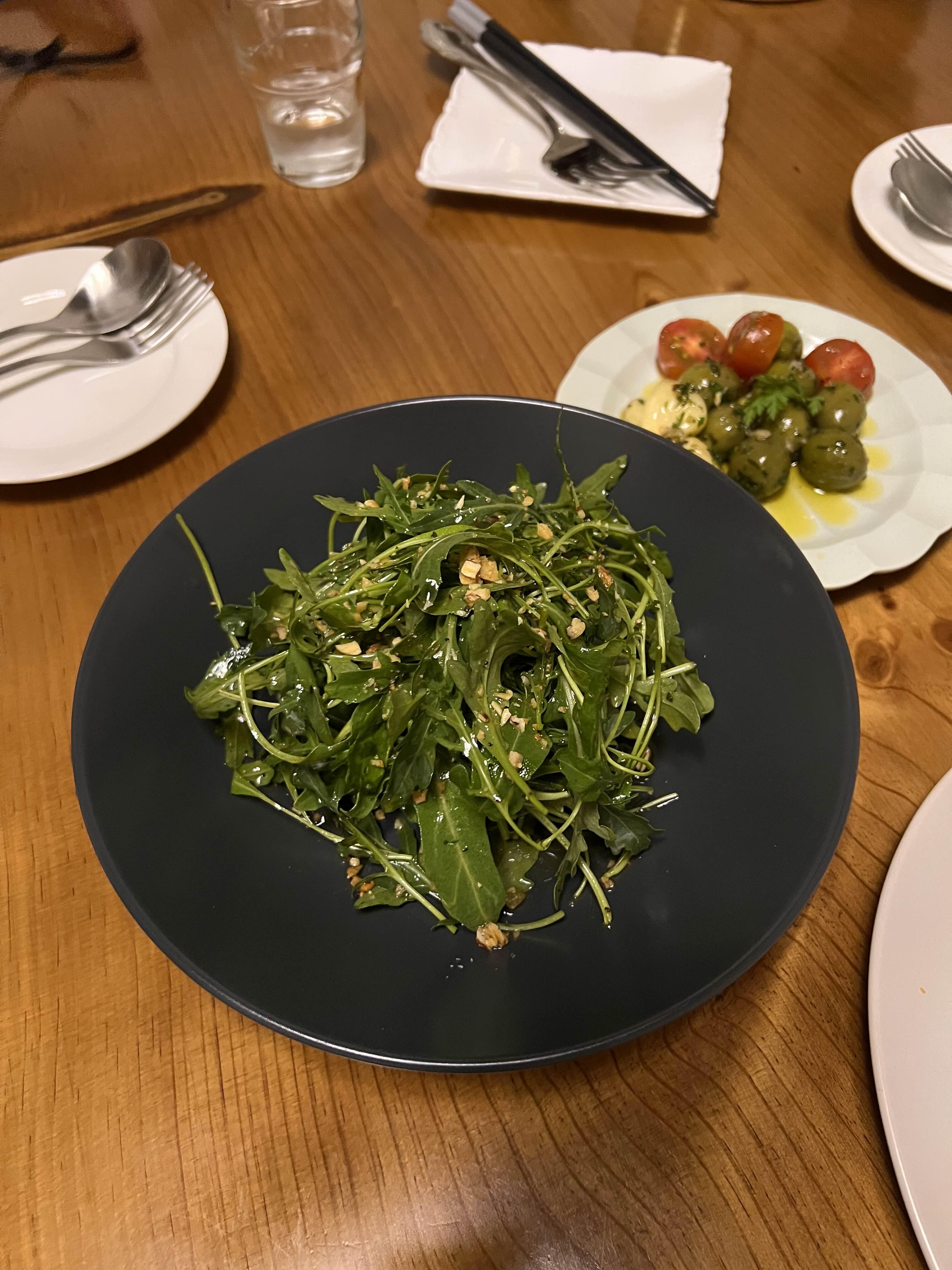 안심 카르파초에 곁들여 먹을 수 있는 루꼴라샐러드