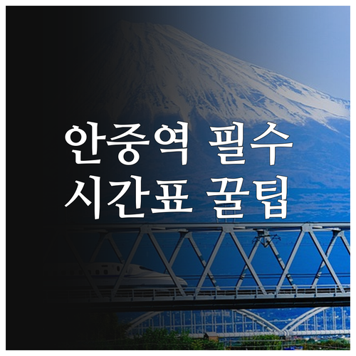 안중역 대중교통 연계 정보와 열차 운..